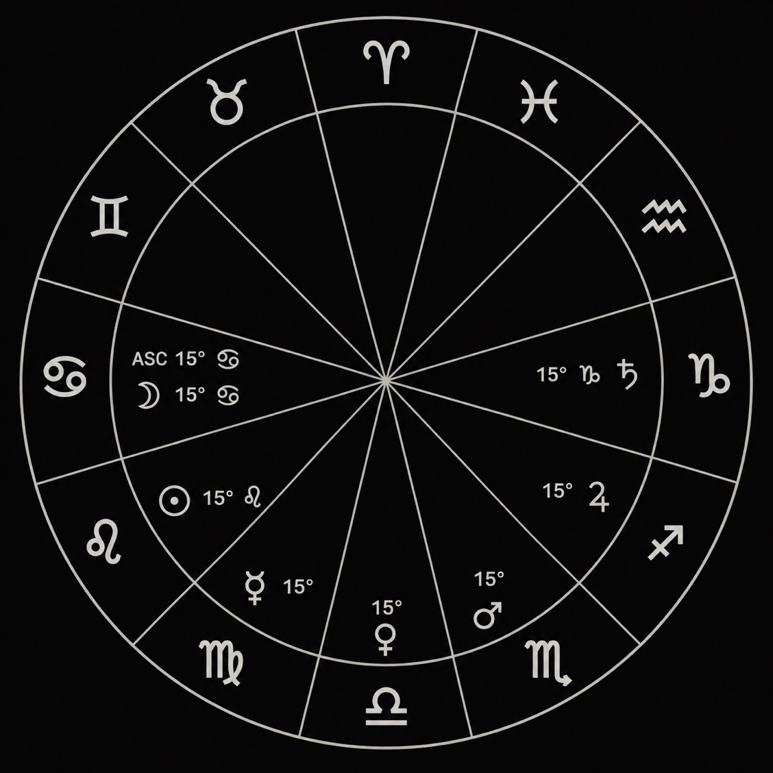 Thema Mundi, the theoretical birth chart of the Universe